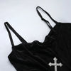 Dark Punk High Split Hem Straps Dess 90s Streetwear Gown Women Sexy Corn Bandage Velvet Dresses Mall Gothic Clothing
