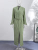 Elegant Commute Women's Long Skirt Suit Stand Neck Full Sleeve Slim Cropped Blazer Jacket Split Skirts Lady Solid Outfits