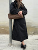Street Solid Stand Collar Long Women's Trench Coat Loose Full Sleeved Single Breasted Pocket Windbreaker Autumn Lady Coats