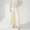niche design pleated pants for women loose casual wide leg elastic waist trousers spliced tide straight 2DB2555