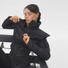 Elegant Cotton Warm Women's Jacket Autumn Winter Loose Full Sleeve Zipper Stand Collar Thicken Coats Waist Outwear Lady