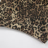 Vintage Leopard Print Denim Jean Women Y2K Casual High Waist Straight Pencil Long Pants Harajuku Streetwear Chic Female Trousers