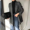 Spring Autumn Style Korean Casual Western-style Clothes Vintage Plaid Cotton Lapel Lesson Slims Women's Blazer Coat