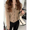 Long Sleeve Knitted Cardigan Women Sweater Elegant Winter Casual Simple Knitted Jackets O Neck Loose Round Neck Tops