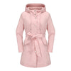 Spring Autumn Hooded Water-repellent Jacket with Belt Thin Casual Loose Trench Coat Women Windbreaker