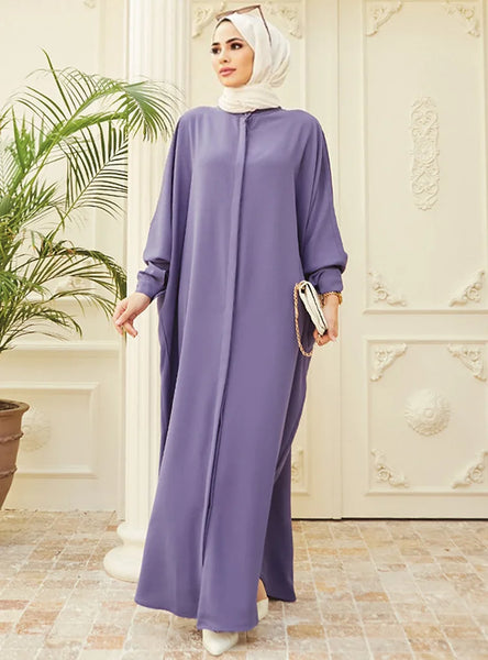 Abaya Dress Muslim Robe Abaya Ramadan Ladies Long Sleeve Islamic Dress Middle East Abayas Women Clothing Without Hijab