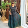 Plus Size African Party Dresses for Women Dashiki Ankara Wedding Evening Gown Elegant Outfis Muslim Maxi Dress