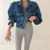Coats Jackets Women Top Sexy Puff Long Sleeve Y2k Clothes Cropped Jacket Streetwear Women's Denim Shirt