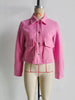 Jackets For Womens Autumn Solid Front Pockets Button Long Sleeve Jacket Elegant Woman Casual Outerwear Coat