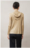 Casual Zipper Hooded Pleated Women's Jacket Spring Loose Solid Color Zipper Design Niche Cardigan Coat 2DB6163