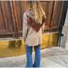 Women Chic Blazer Coat With Spliced Paisley Tassel Shawl Shoulder Pad Lapel Jacket Vintage Casual Autumn Lady Outfits