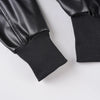 Women Faux Leather Jackets Solid Short Coat Zipper Pocket Turn Down Collar Long Sleeve Waist Cinched Slim Streetwear Autumn