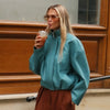 Street Pu Leather Women Jacket Elegant Long Sleeve Zippers Stand Collar Female Outwear Autumn Winter Chic Lady Coat