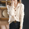 Autumn Winter Stand collar Knitted Cardigan Loose Short Jacket Women's Outerwear Korean version long sleeved Sweater Coat