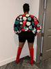 Elegant Women Button Front Floral Appliques Long Sleeve Jacket Thick Warm Winter Streetwear Outwear