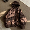 Women Parkas Knitted Hooded Puff Cotton-padded Jacket Fake Two Pieces Loose Warm Thicke Cotton Coat Female Outerwear Overcoat