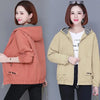 Women'S Clothes Spring Autumn Jacket Top Women Windbreaker Korean Loose Casual Hooded Jacket Ladies All-Match Coat