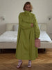 Women's Stand High Collar Single Metal Button Long Trench Coat Oversized Drop Shoulder Side Pocket Weekend Commute Casual Coat