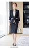 Apricot Suits Women Autumn Temperament Business Formal Blazer And Skirt Sets Office Ladies Work Wear Black