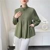 Spring Women's Short Trench Coat Stand Collar Loose Casual Loose Single Breasted Lantern Sleeve Jacket 2DB6686