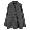 Spring Autumn Style Korean Casual Western-style Clothes Vintage Plaid Cotton Lapel Lesson Slims Women's Blazer Coat