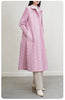 Pleated Lapel Collar Autumn Winter Thickened Pleated Women's Trench Coat Chic Loose Single Breasted Cotton Jacket