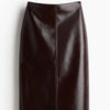 Vintage Women Leather Sets Lapel Single Breasted Jacket Slim Fit Mini Skirt Retro Fashin Female Suit Lady Jacket Skirt Sets