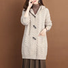Autumn Winter Thicken Sweaters5XL Large Size Hooded Knitted Outerwear Women's Cardigan Sweater Knitting Jacket