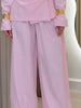 Chic Solid Lapel Coat Long Pant Suit Women Casual Full Sleeve Waist Cinching Blazer Wide-leg Pants Set Lady Daily Street Outfit