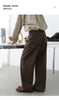 Women Pants Solid High Waist Loose Retro Cotton Wide Leg Denim Jeans Female Trousers for Woman Spring Autumn