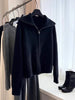 Women's Large Lapel Cashmere Sweater Coat Thick Loose Knit Turtleneck Cardigan for Autumn And Winter
