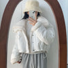 Korean Double-Sided Wear Lamb Fur Patchwork Down Cotton Jacket Women's Autumn Winter Short Big Lapel Student Bread Coat