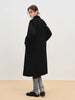 Winter Women's Tailored Shoulder Blazer Coat - Double Faced Wool Trench Outerwear with Notch Lapel Office Elegant