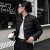 Lightweight Down Cotton Jacket Women Autumn Winter Stand Collar Warm Short Parkas Vintage Versatile Cotton-Padded Coat