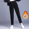 Thick Plush Corduroy Casual Pants For Women Warm Autumn Winter Trousers High Waist All Match Harem Pants Ladies