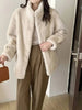 Eco-friendly Mink Fur Windproof Stand Collar Faux Mink Coat For Women Warm Winter Thick Jackets With Pockets 2DB5167