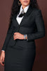 Women's Set Full Sleeve Button Blazer + Skirts Suit Winter Casual Streetwear Two 2 Piece Set Africa OL Work Outfits