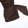 Sexy Pleated Ribbon Short Dress Women Solid Long Sleeve Slim Empire Hip Package Party Dress Spring Night Club Robe