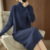 Women's Knit Sweater Dress Loose Knitted One-piece Dresses For Women Autumn Winter With Midi Korean