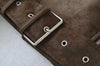 Spring Women's Brown Suede Short Jacket Loose Lapel Zipper Long Sleeve Motorcycle Coat Female Lady High Street Outwear