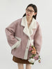 Women Faux Leather Coat Single Breasted Loose Casual Motorcycle Suit Suede Fur Jacket Female Top Autumn Winter