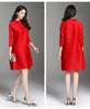 Autumn Style Pleated Autumn Style Women's Loose Large Size Mid-length A-line Dress
