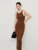 French Knitted Set Dress Women's Early Autumn Woolen Hoodie Strap Skirt Two Piece Set
