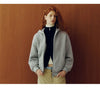 Jacket Women Fleece Drop Shoulder Loose Lazy Sweatshirt White Winter Minimalist Hooded Women's Clothing