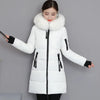 Parkas Women Winter Jacket Coat Hooded Fur Collar Outwear Female Parka Thick Cotton Padded Female Overcoat