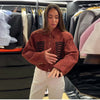 Suede Knit Patchwork Short Jacket Stand Collar Gold Single Button Long Sleeve Coat Female Spring Casual Daily Streetwear