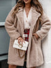 Autumn and Winter Women's Sweaters Coats Long-sleeved Collared Women's Fleece Top Clothing
