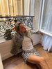 Retro Spotted Fur Short Skirts Sets Women Chic Full Sleeves Jacket Zipper Half Body Skirt Faux Fur Loose Suits Daily Wear Lady