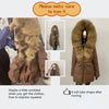 Real Fox Fur Down Coat Female Autumn Winter Warm Hooded Real Fur Duck Down Jacket Long Sleeves Outerwear Women Puffer Jacket