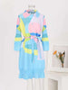 Maxi Pleated Dress For Women Lapel Single Breasted Long Sleeves Color Block Tassel Hem Loose Chic Clothing Autumn 2R5928